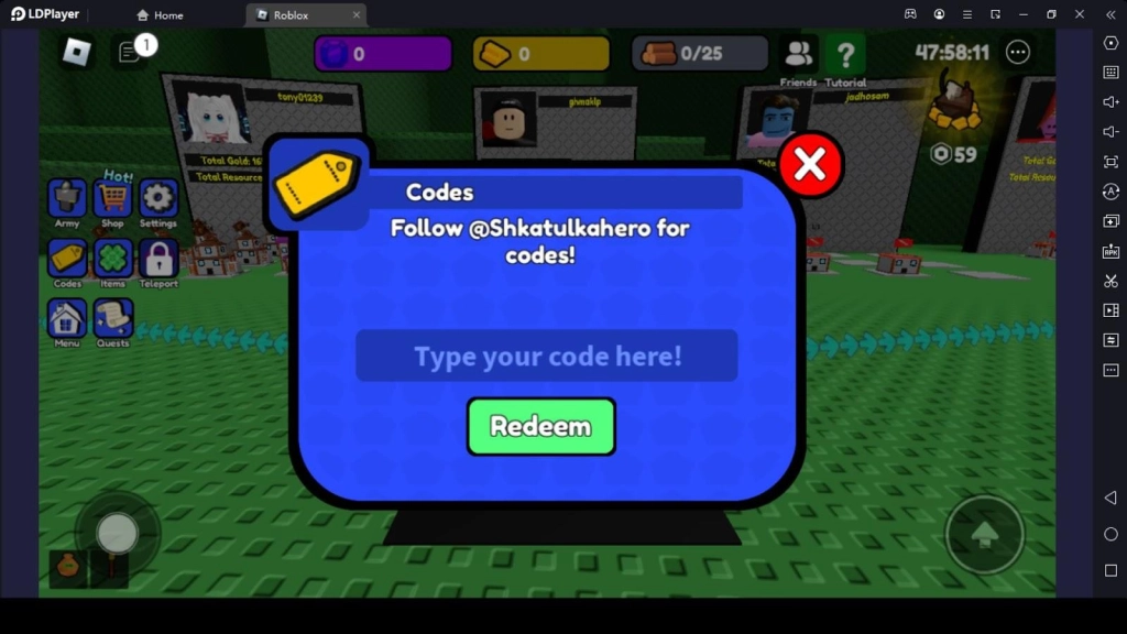 How to Redeem Codes in Control Army How to Redeem Codes in Control Army