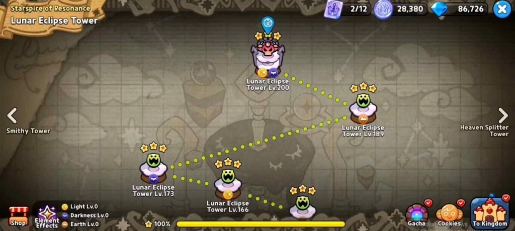 Starspire of Resonance Lunar Eclipse Tower Best Team