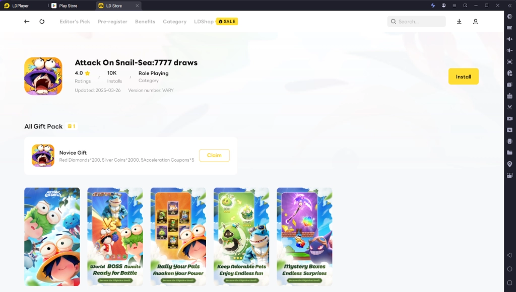  Play Attack On Snail-Sea:7777 draws on PC 3