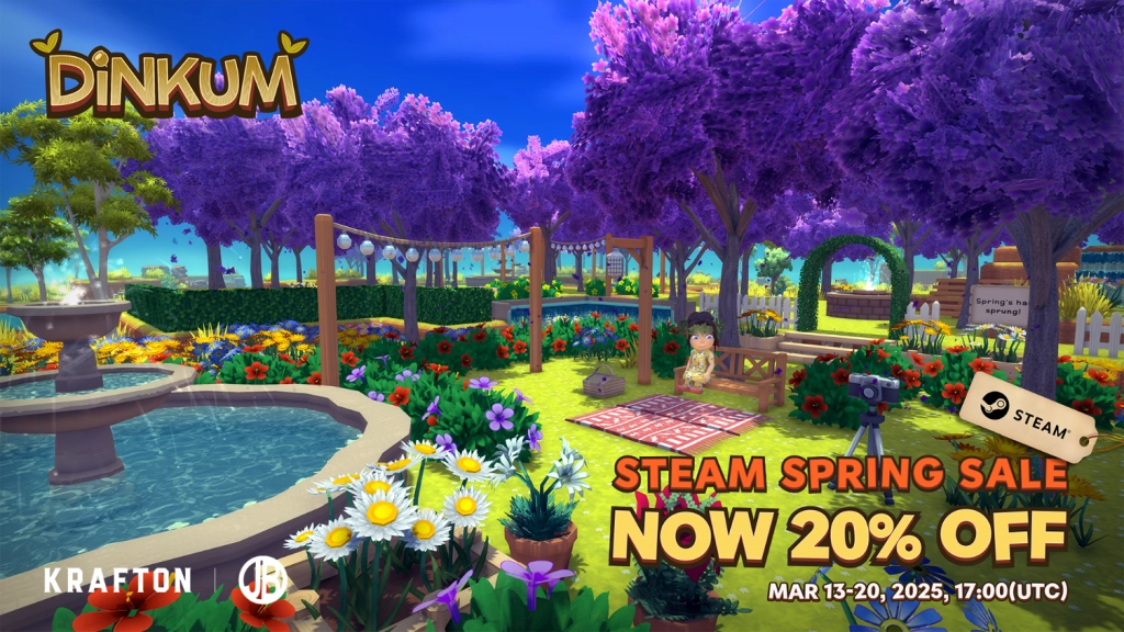 KRAFTON 旗下遊戲《金墾小鎮 (Dinkum)》參加 Steam 春季特賣會