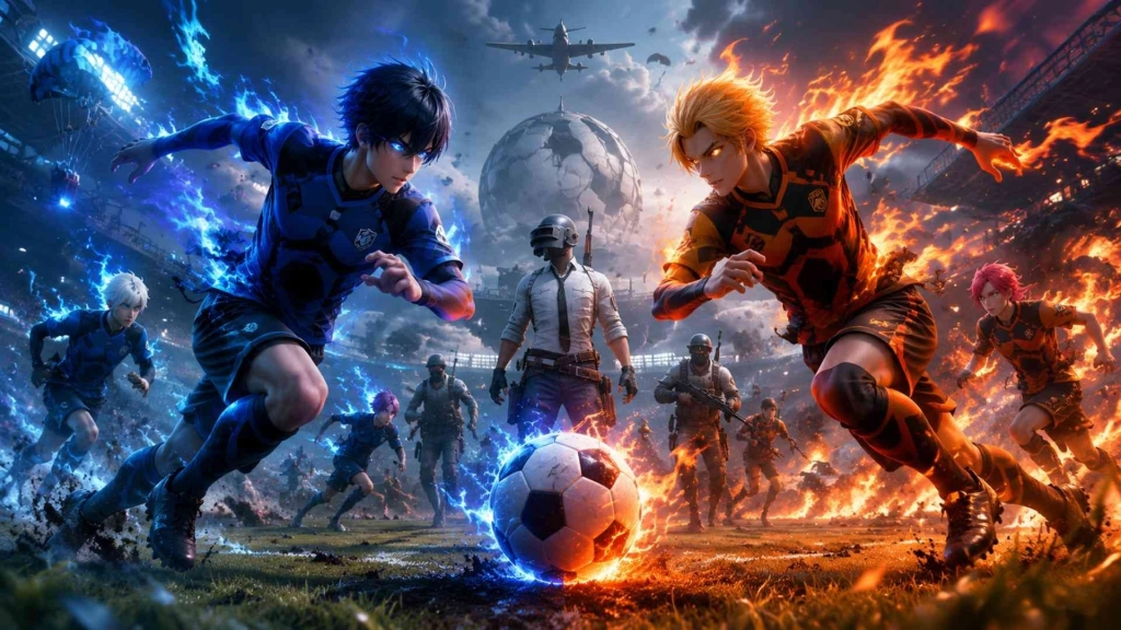 PUBG Mobile Blue Lock and Flame on Football Season PUBG Mobile Blue Lock and Flame on Football Season
