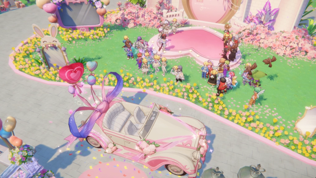 遊戲中盛大的婚禮現場