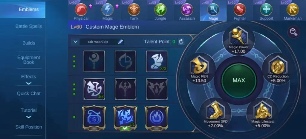 Best Emblem & Battle Spell