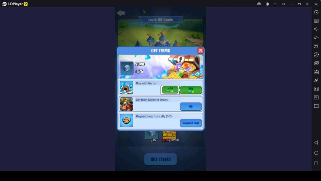 Requirements for Level Up Castle
