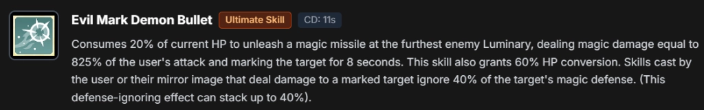 Evil Mark Demon Bullet