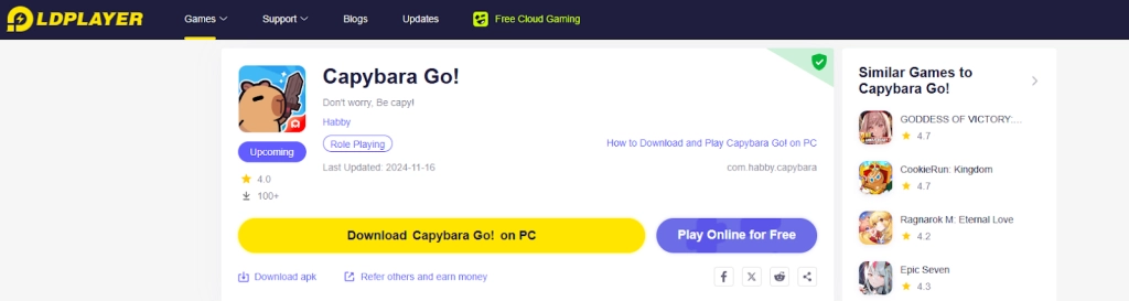How to Download and Play Capybara Go! on PC - Beginners Guide