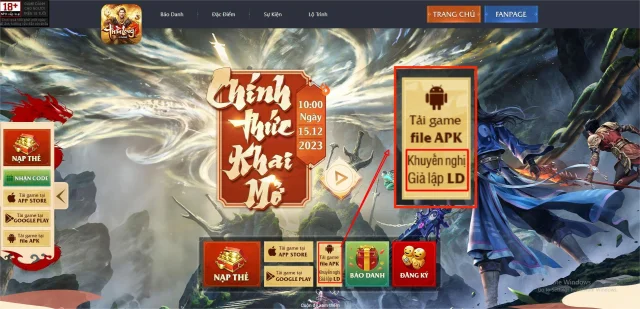 LDPlayer được FGStudio chọn là giả lập khuyến nghị để chiến Thần Long Mobile trên PC
