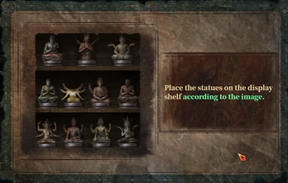 Observe the statues carefully.