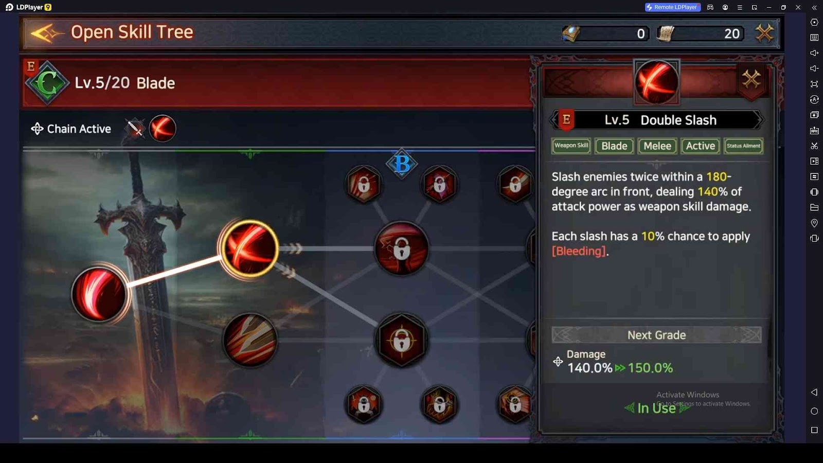 Build up the Skill Tree 