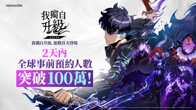 《我獨自升級: ARISE》全球事前預約人數 2天內突破百萬！