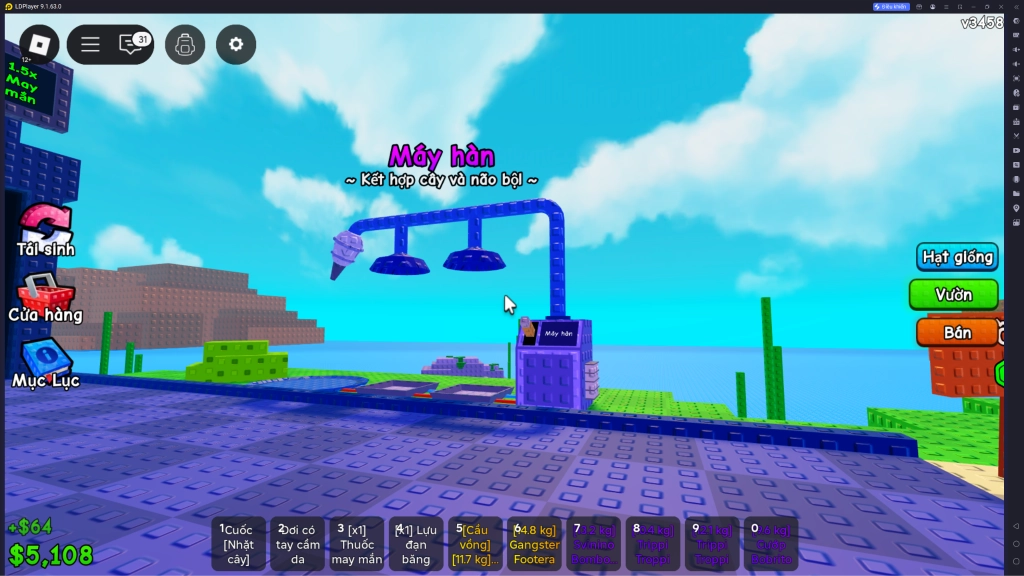 Roblox VNG: Tổng hợp công thức ghép Plant vs Brainrot