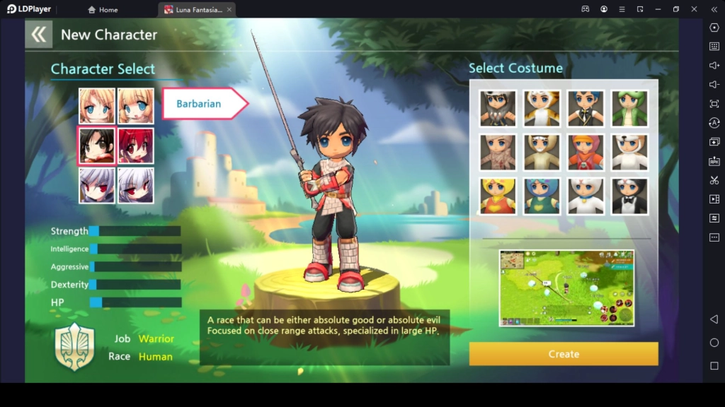 Selecting a Character Selecting a Character