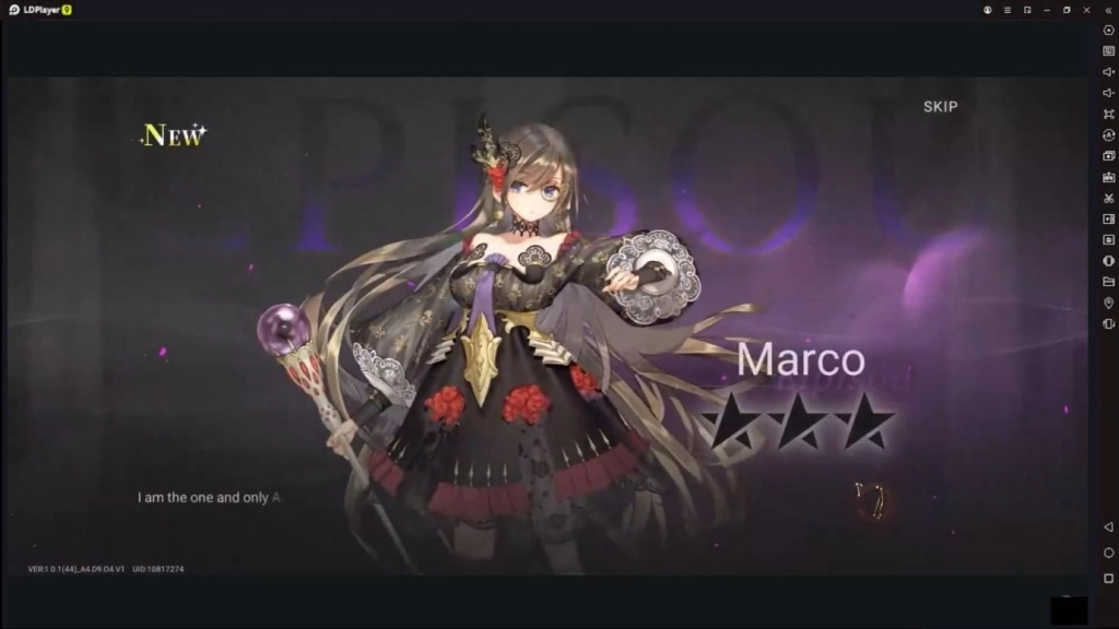 Gambar karakter Marco berbintang empat muncul sebagai hasil gacha baru di game Elpis: Fallen Star.