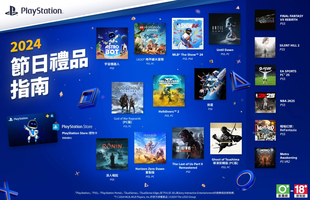 PlayStation 2024年末送禮推薦指南大公開