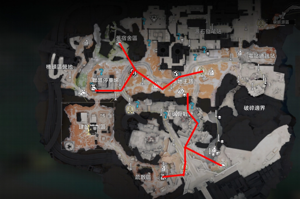 明日方舟終末地供能高地滑索參考