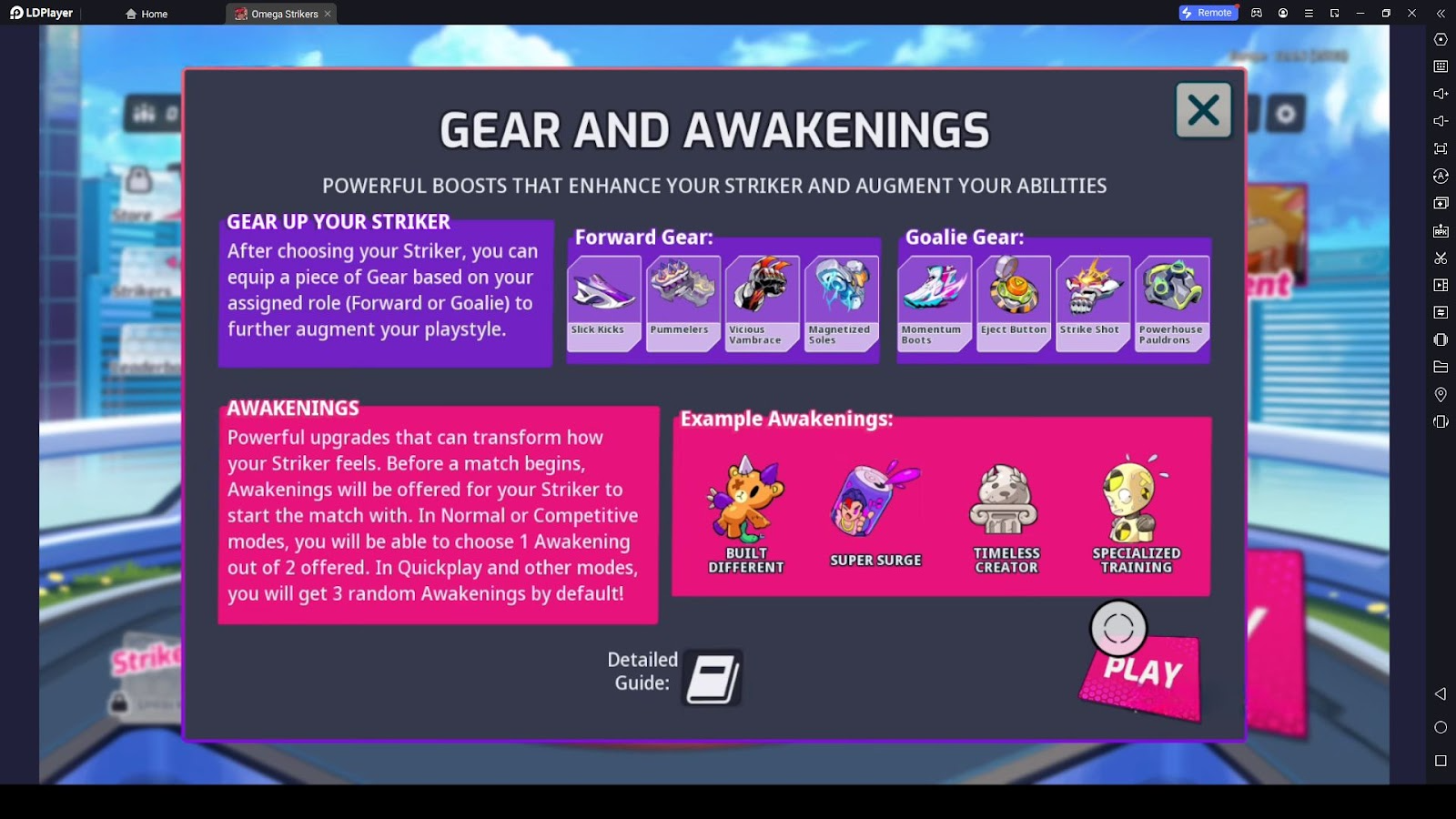 Omega Strikers Gear and Awakenings 