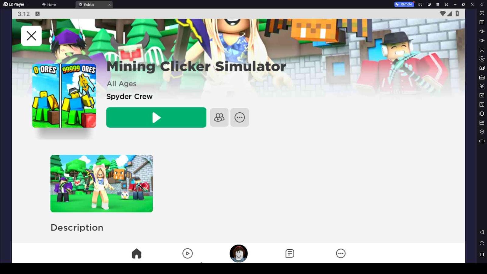 Playing Mining Clicker Simulator with LDPlayer