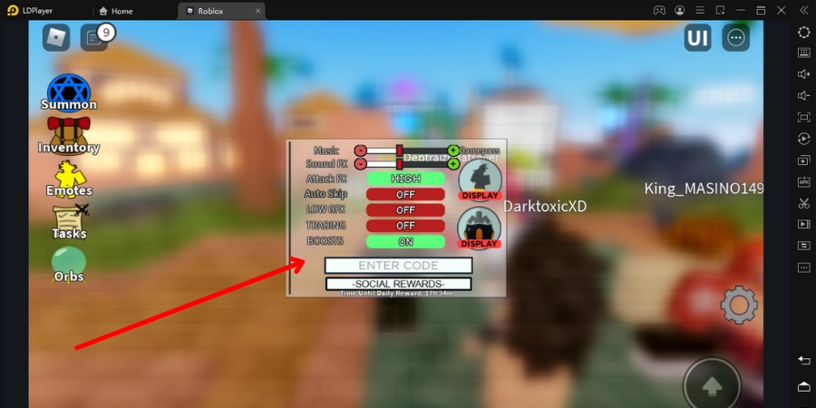 In All-Star Tower Defense, How Do You Redeem Codes