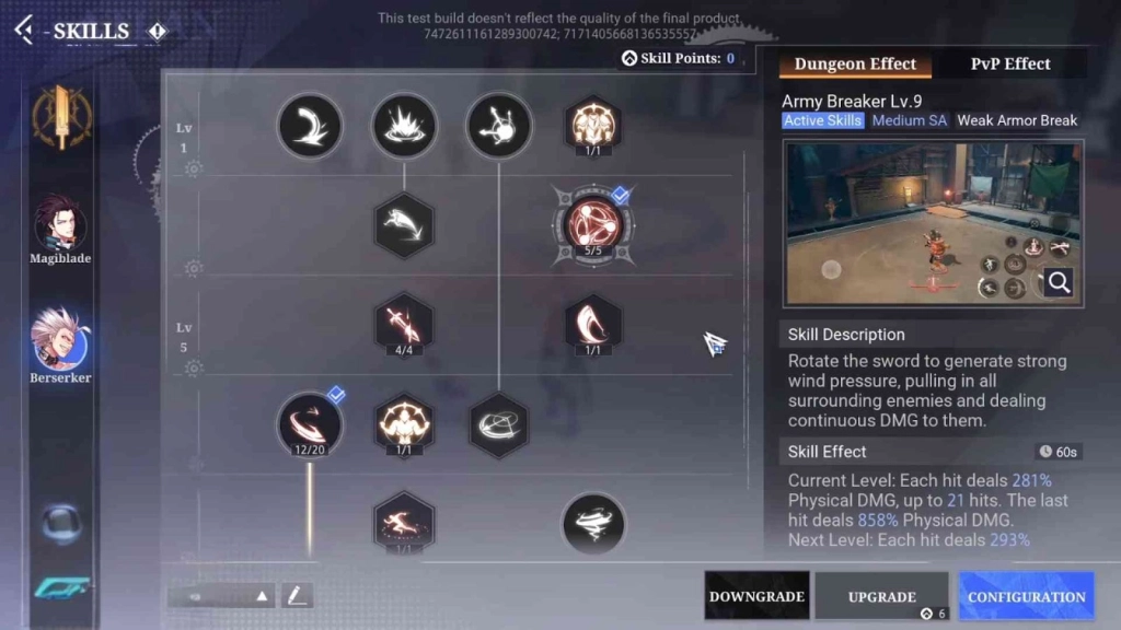 Skill Selection and Rotation