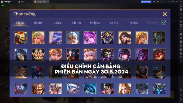 Liên Quân Mobile: Điều Chỉnh Cân Bằng Phiên Bản Ngày 30.5.2024