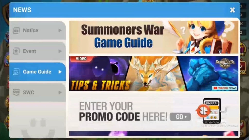 How to Redeem Codes in Summoners War