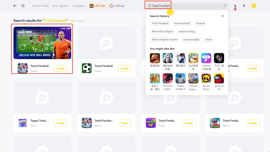 Search Total Football