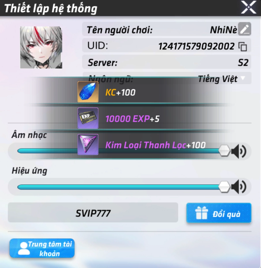 Full bộ code Thiếu Nữ Scarlet mới nhất - Hướng dẫn cách nhập chi tiết