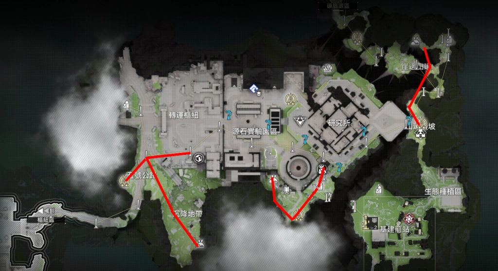 明日方舟終末地源石研究園滑索參考