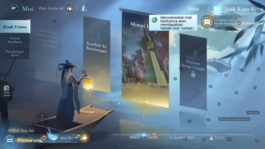 Misi utama yang wajib dilakukan pada awal game