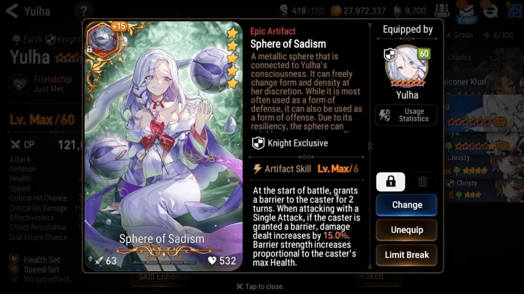 Best Artifacts for Yulha