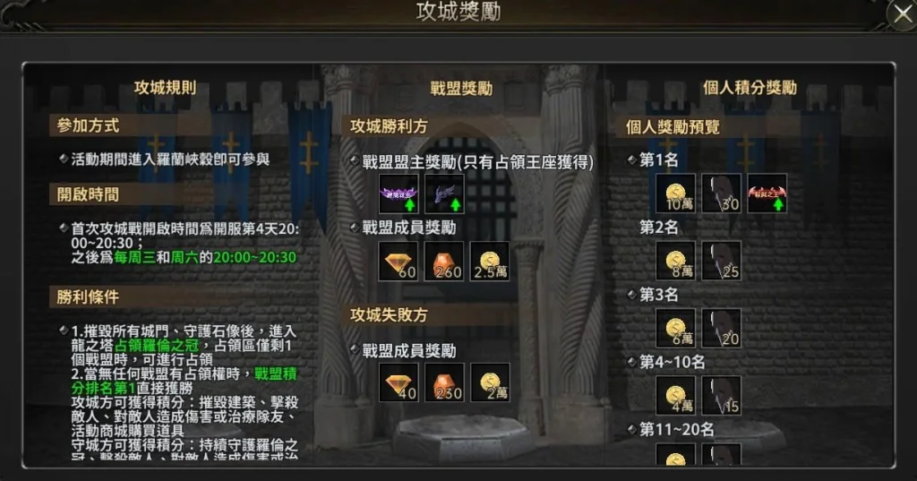 《奇蹟mu:暴走之翼》玩法:攻城戰