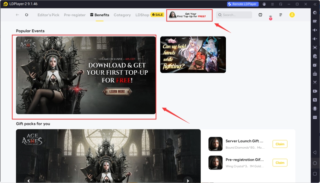 Age of Ashes: Dark Nuns Official Launch - LDGame Exclusive First Top-up Benefit & 40% Off Coupon