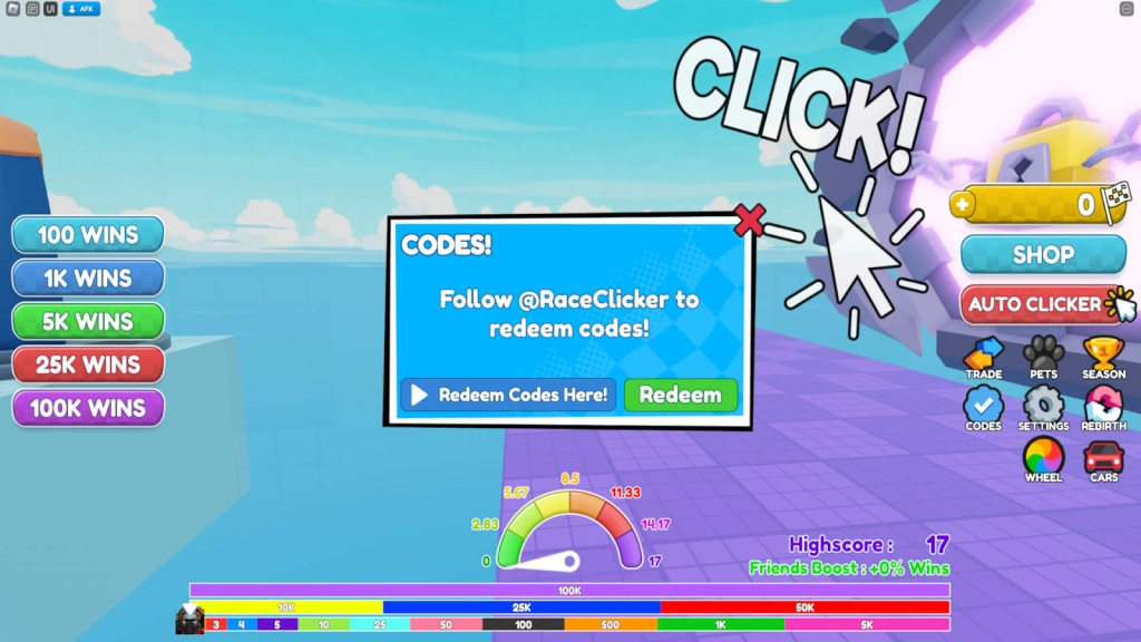 Redeeming Process for Race Clicker Codes Redeeming Process for Race Clicker Codes