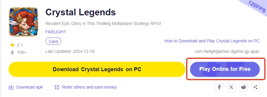 How to Download and Play Crystal Legends on PC in 3 Steps