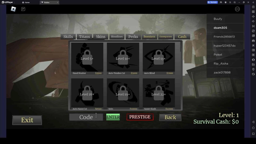 Roblox Titan Warfare Codes: Earn Cash, keys and more - 2025 March