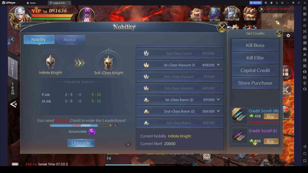 Upgrade the Nobility Upgrade the Nobility