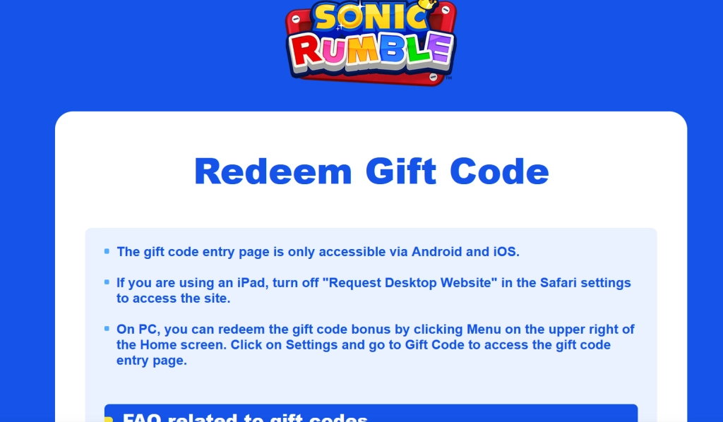 Lista de Códigos de Sonic Rumble — Activos en Noviembre 2025