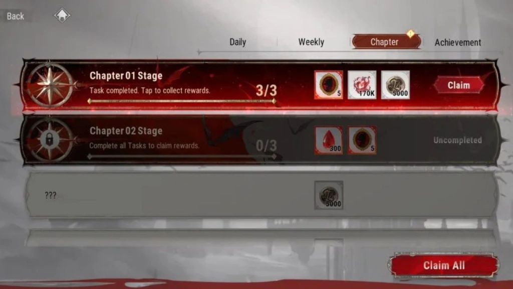 Silver and Blood Reroll Steps