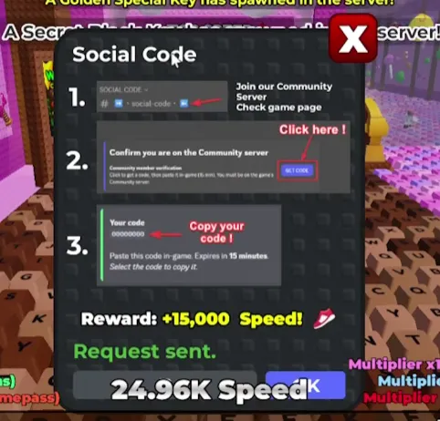 Enter a working code into the redemption box