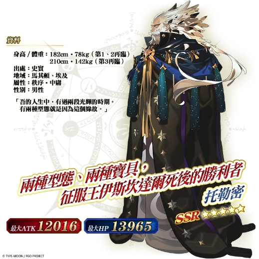 《FGO》繁中版「聖杯戰線 ～白晝之城、黑夜之城～」舉辦  全新從者「托勒密」登場，一同揭開特異點的真相！