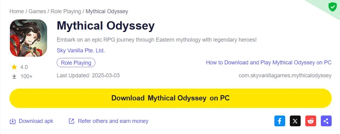 Mythical Odyssey on PC