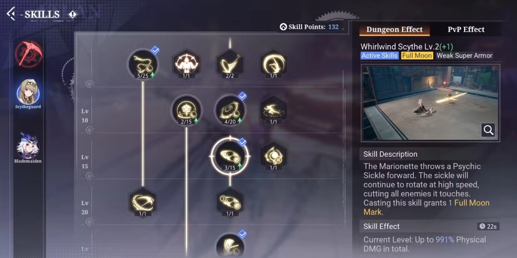 Crystal of Atlan Scytheguard Skill Build 