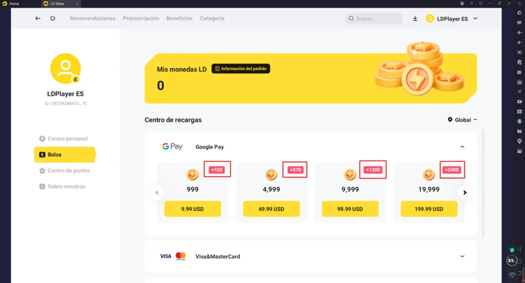 Reembolso limitado de LD Coins, hasta un 14%