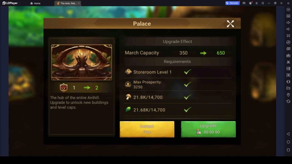 Upgrade the Palace Upgrade the Palace