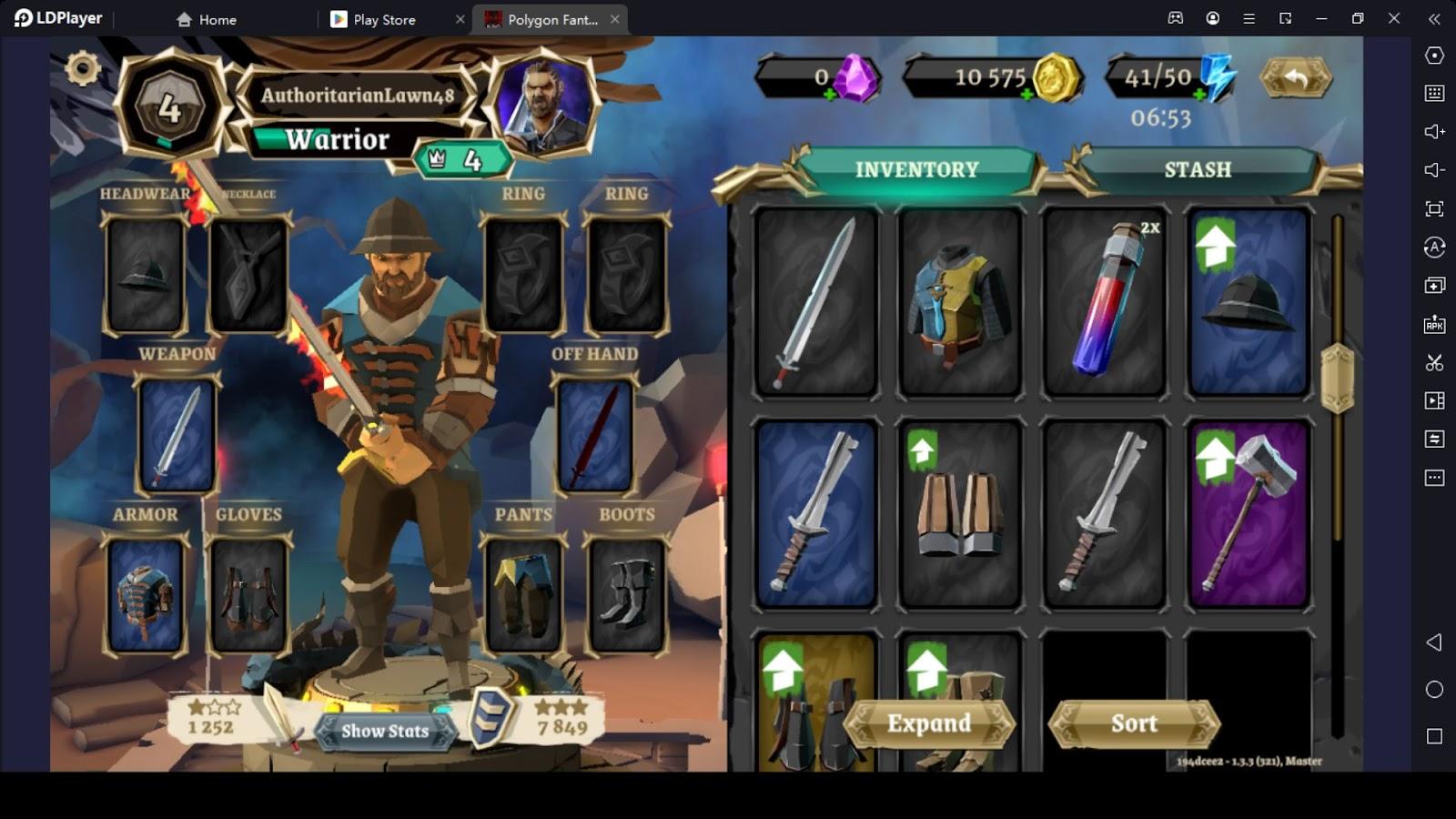 Inventory Guide in Polygon Fantasy Diablo-like Action RPG