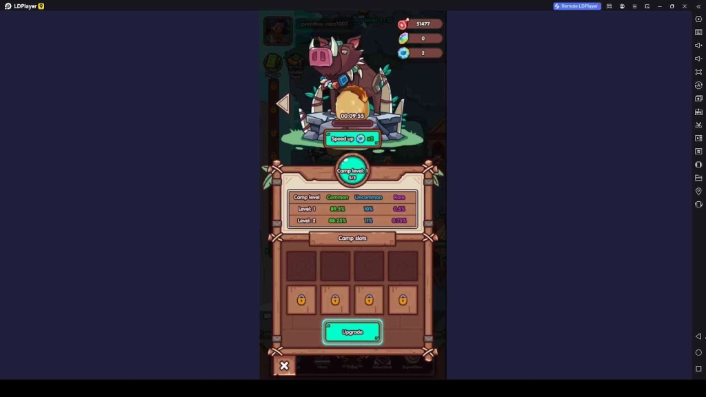 Upgrade the Camp Upgrade the Camp