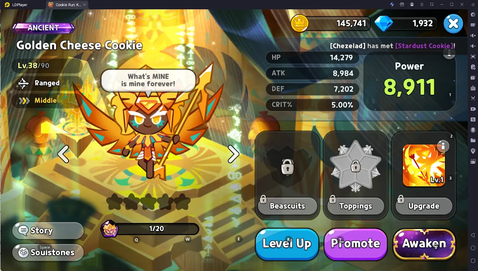 Cookie Run Kingdom Golden Cheese Cookie