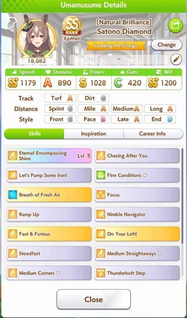 Recommended Skills for Satono Diamond