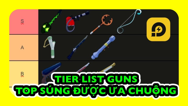Roblox: Tier List Guns Blox Fruits / Top Khẩu Súng Được Ưa Chuộng