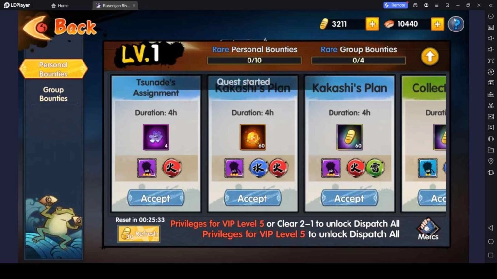 Bounties in Rasengan Rivals